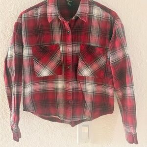 Forever 21 Red and Black Plaid Shirt